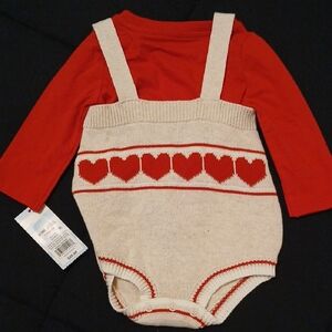 Cat & Jack Red and Cream Kids Matching Set